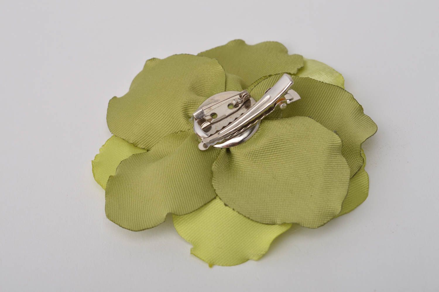 Beautiful handmade flower barrette hair clip designer brooch jewelry gift ideas photo 5