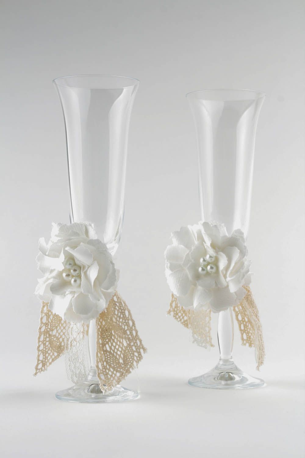Copos para casamento de vidro feitos à mão  foto 2