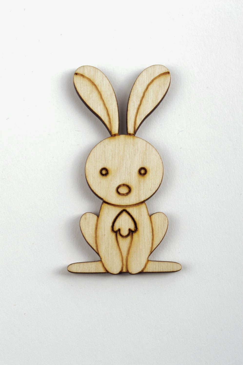 Hase Figur handmade Holz Deko Miniatur bemalen originelles Geschenk foto 2