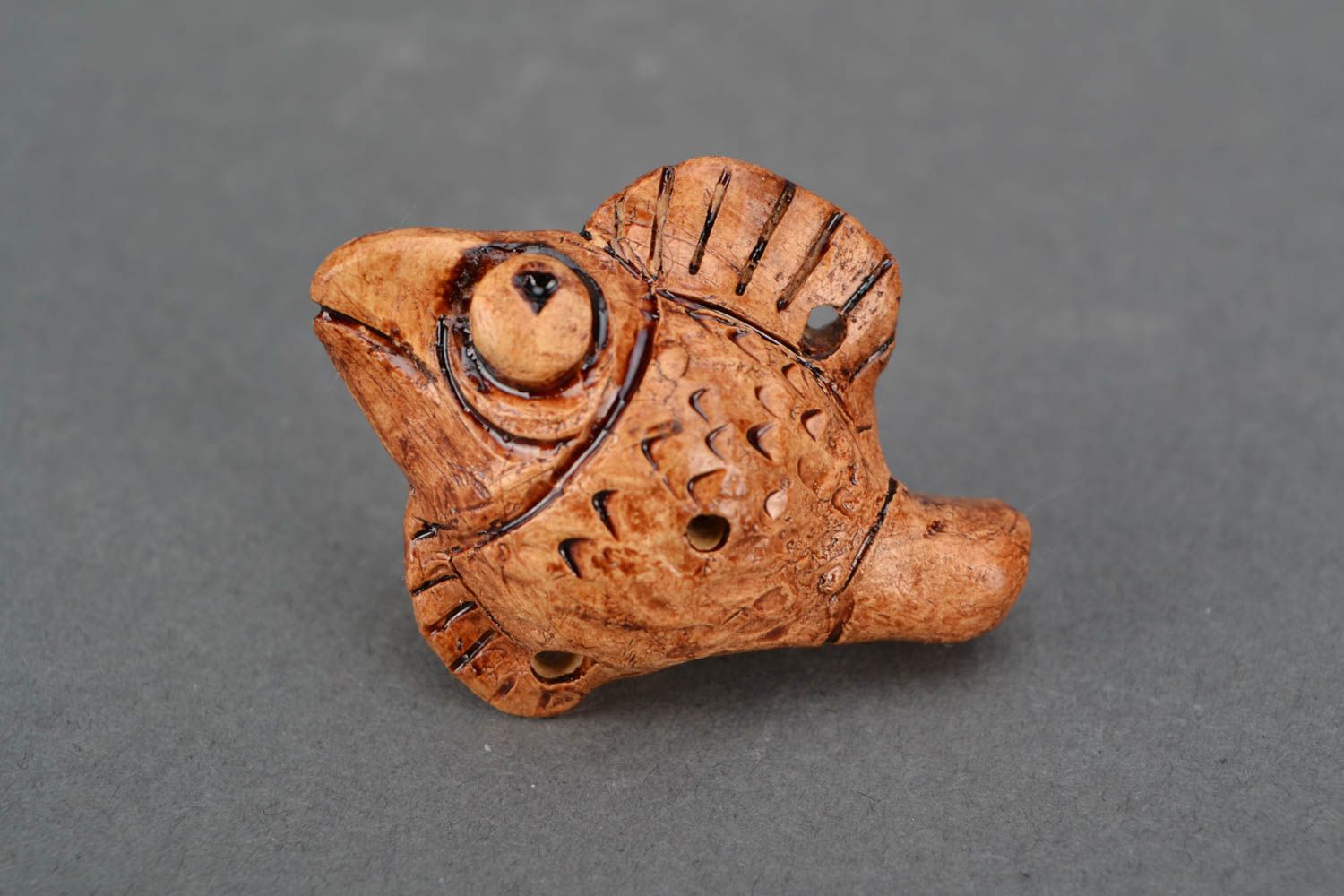 Ceramic penny whistle Fish photo 1