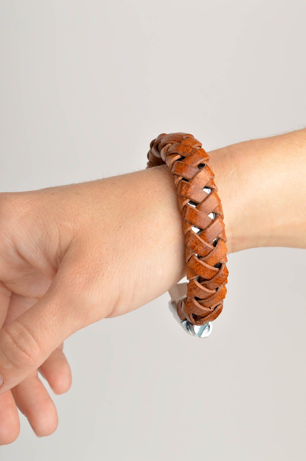Handmade bracelet for girls unusual bracelet leather accessory gift for her photo 2