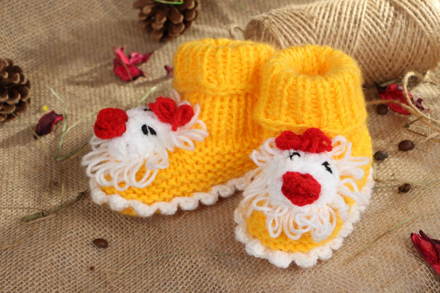 Hand crocheted baby booties photo 5