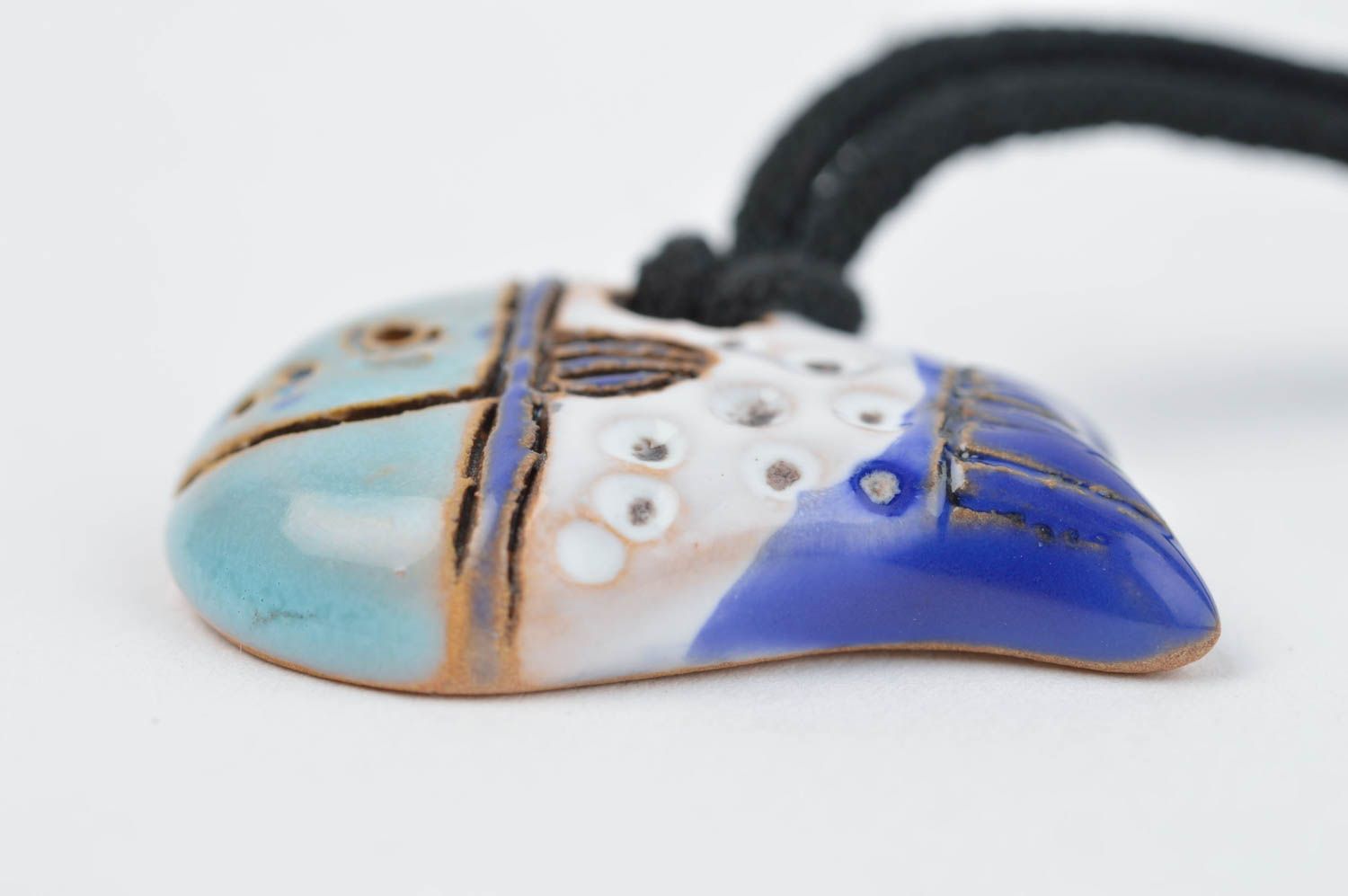 Beautiful handmade ceramic pendant cool jewelry designs neck accessories photo 3