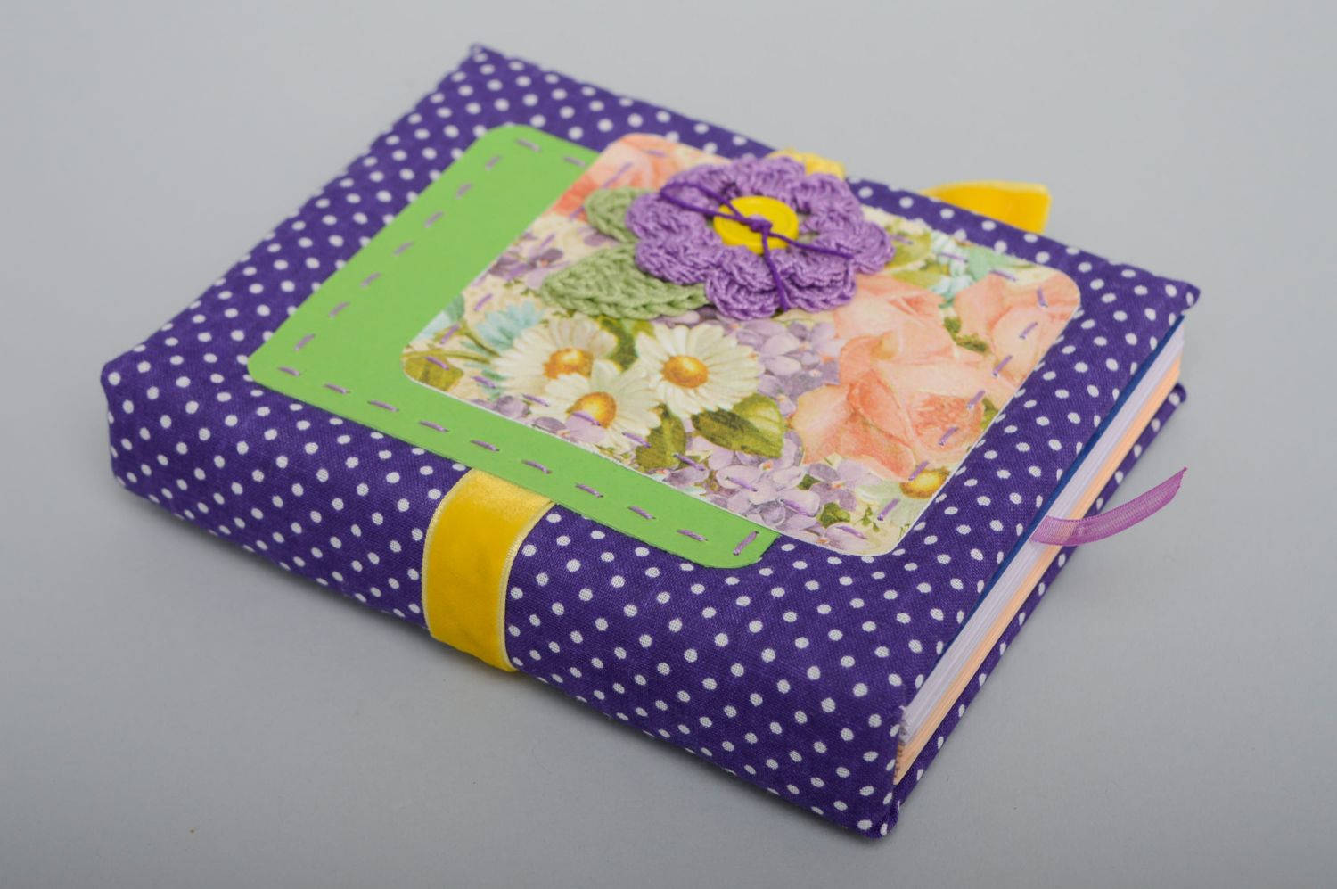 Beautiful handmade notebook with soft cover photo 1