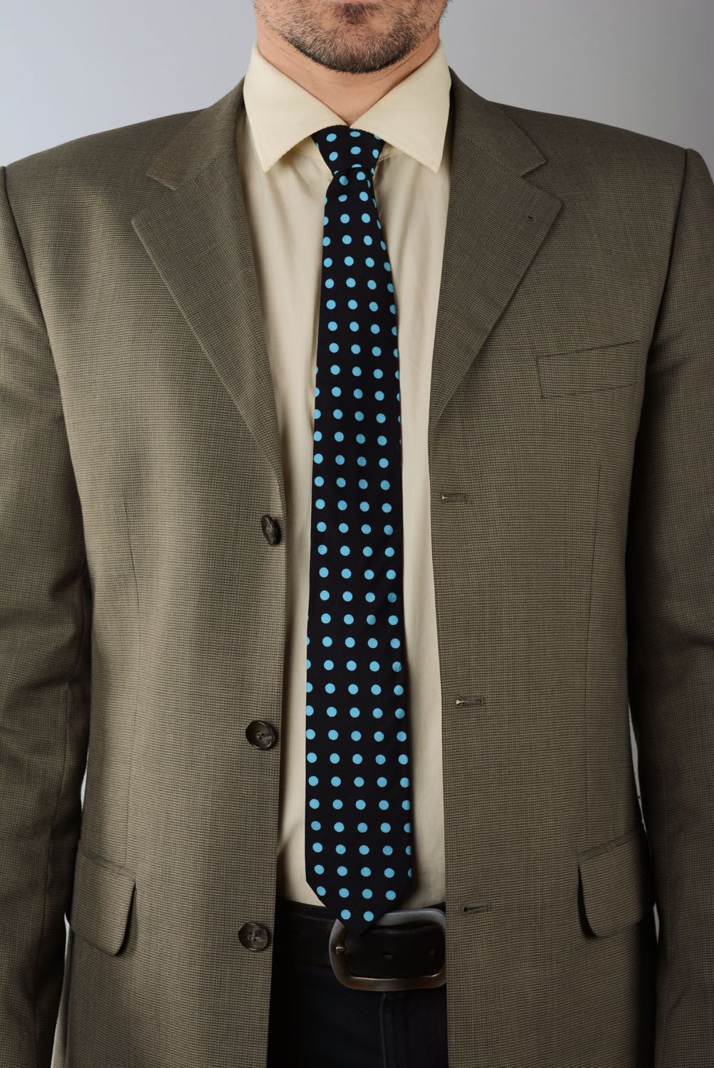 Gepunktete Krawatte aus Baumwolle foto 1