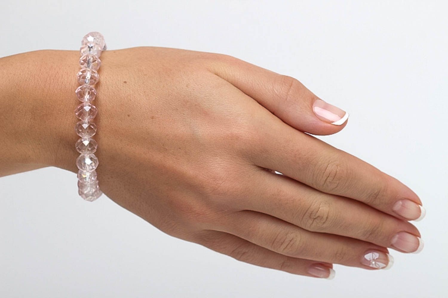 Bracelet cristal transparents Bijou fait main élégant design Cadeau femme photo 5
