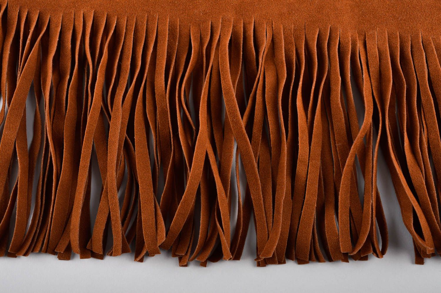 Chaleco de gamuza artesanal color marrón ropa de moda regalo para mujeres foto 3