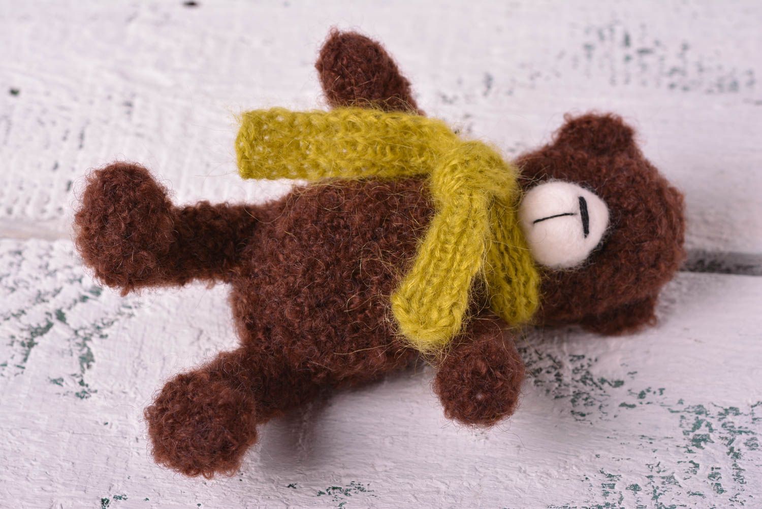Мягкая игрушка ручной работы детская игрушка коричневая текстильная игрушка фото 3