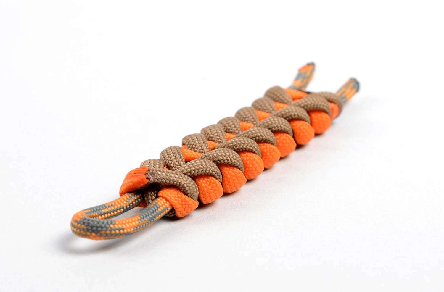 Llavero de paracord artesanal accesorio para llaves regalo original naranja foto 4