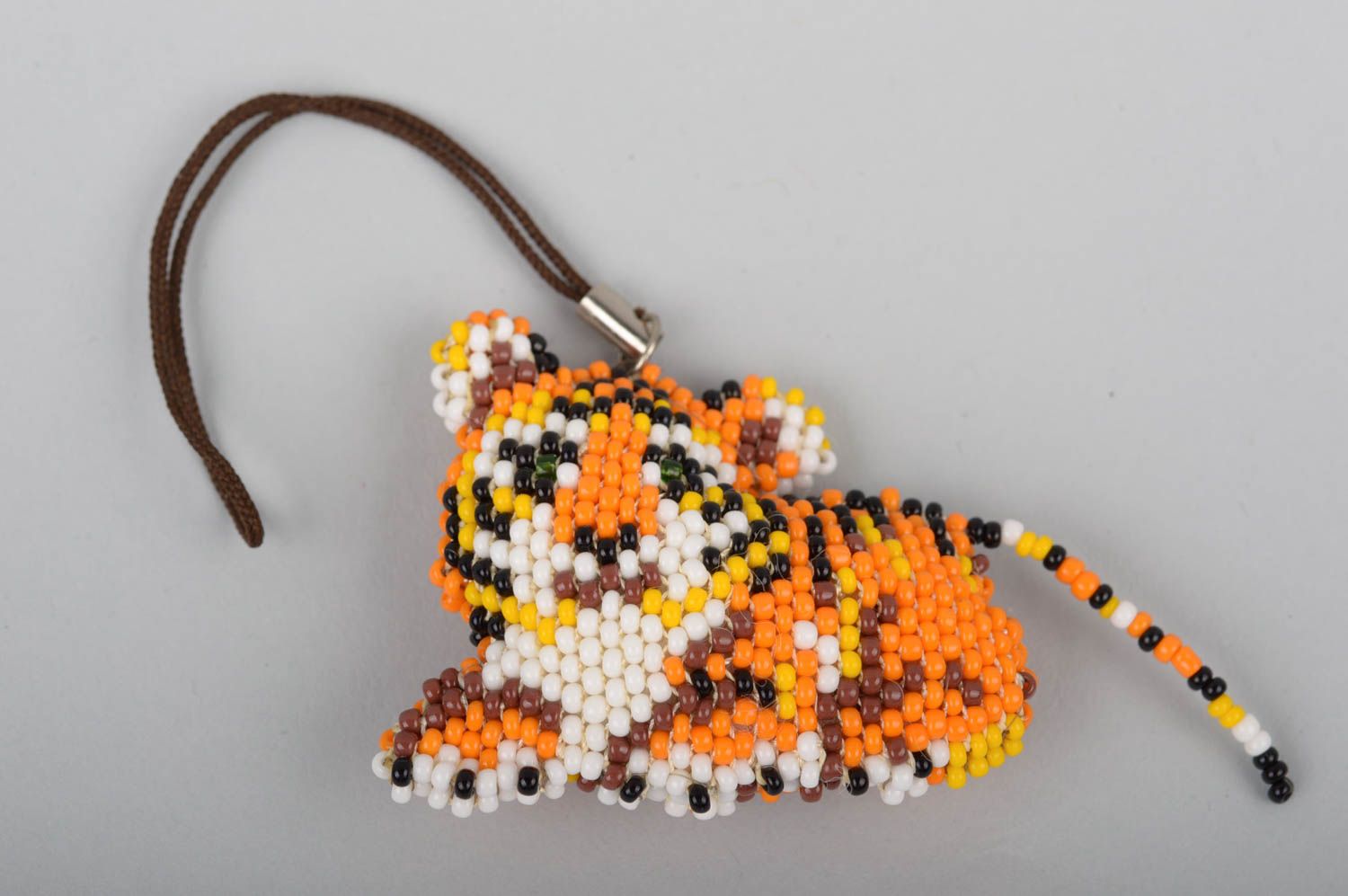 Handmade Schlüsselanhänger Tiger orange Frauen Accessoires Schlüssel Schmuck  foto 1
