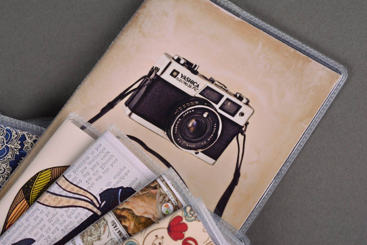 Обложка на паспорт хенд мейд обложка для документов оригинальный подарок Камера фото 2