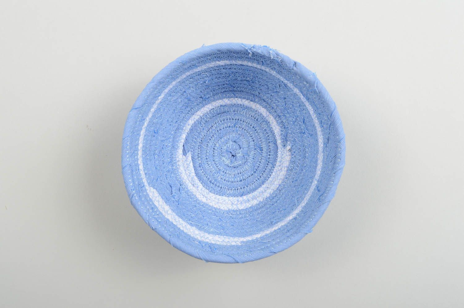Schale Obst handgefertigt Wohnzimmer Deko Küchen Textilien in Blau schön foto 4