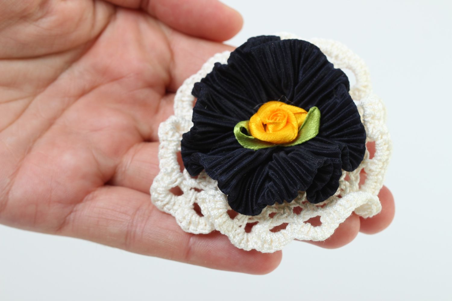 Handmade crochet flower decorative flowers jewelry craft supplies crochet ideas photo 5