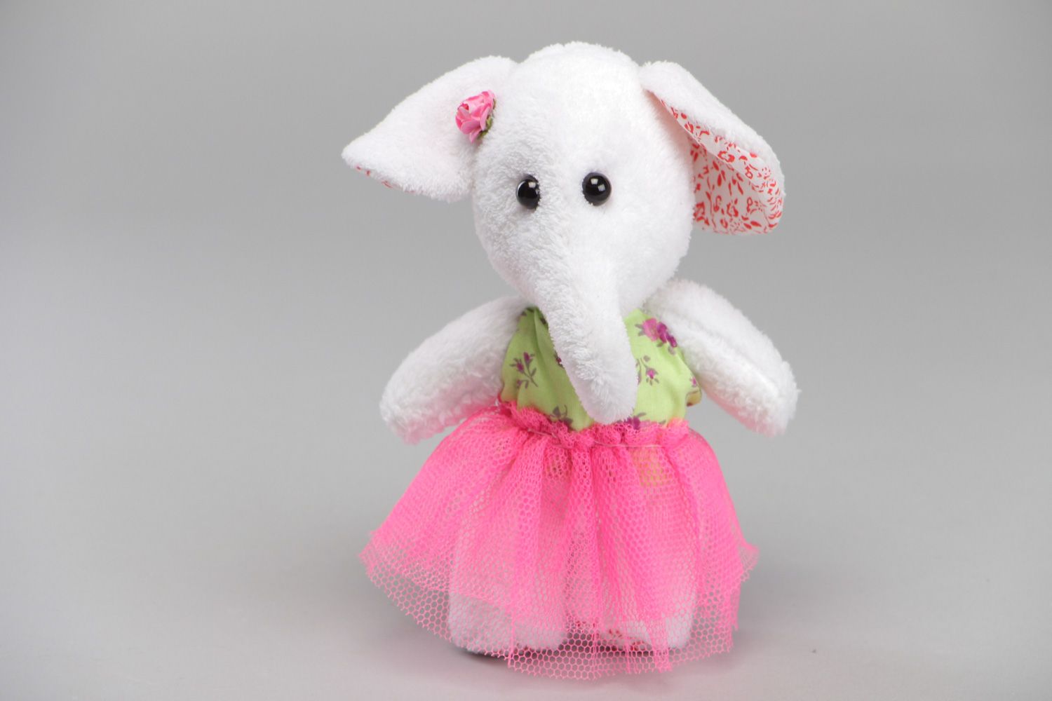 Handmade designer children's fabric soft toy Elephant photo 1