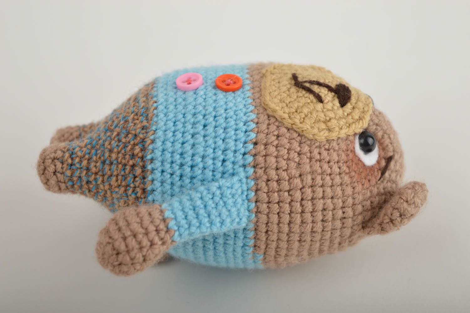 Juguete animal para niños hecho a mano muñeco tejido a crochet regalo original foto 4
