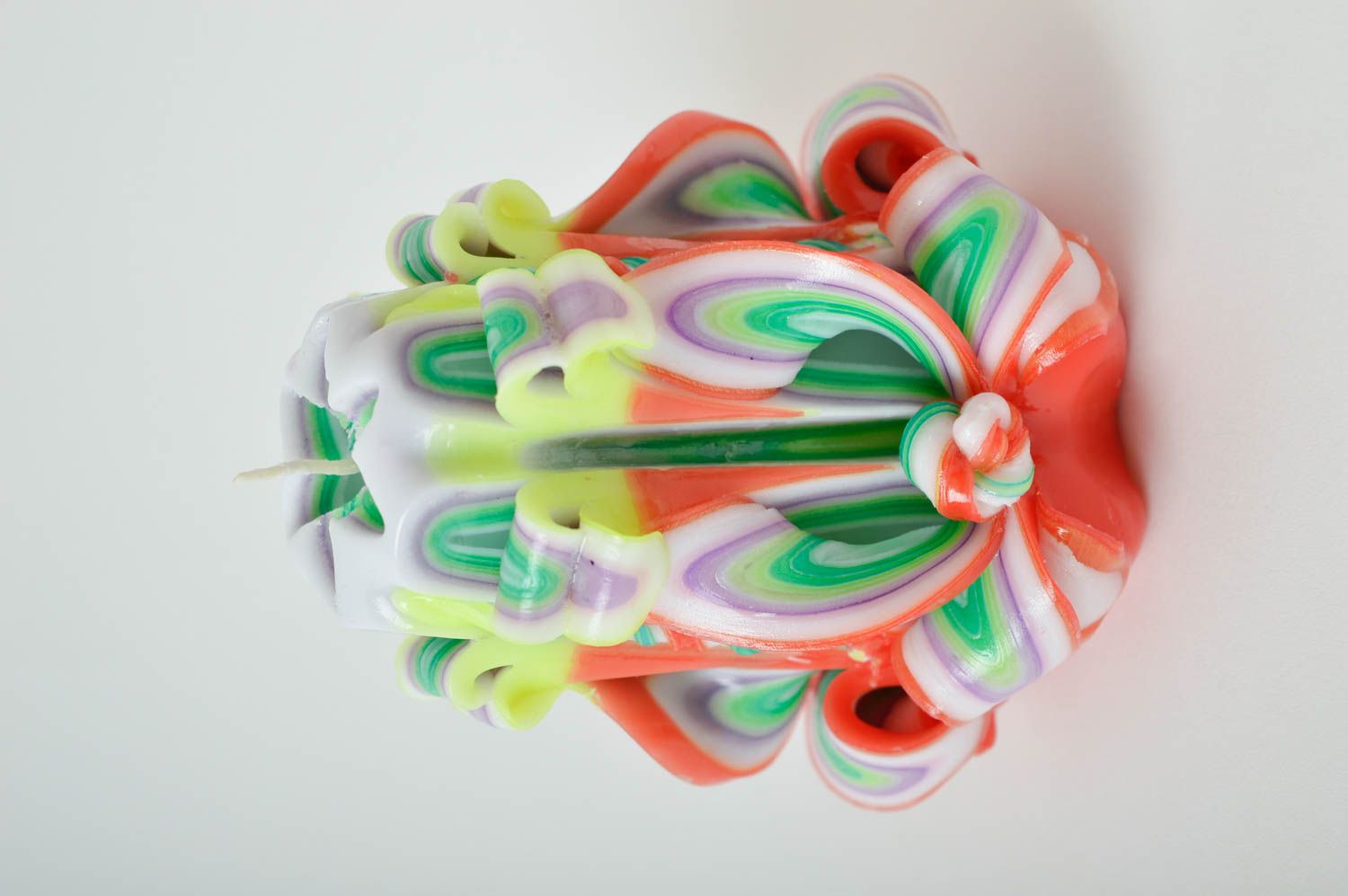 Vela artesanal de parafina multicolor decoración de casa regalo original  foto 2