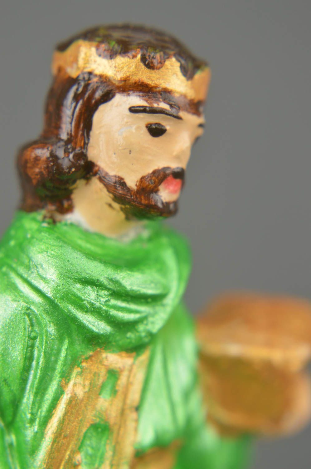 Figura de yeso artesanal decoración navideña belén de Navidad Rey mago  foto 4