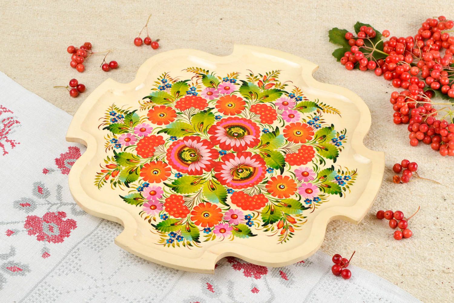 Unusual handmade wooden plate wall plate wall hanging decorative use only photo 1