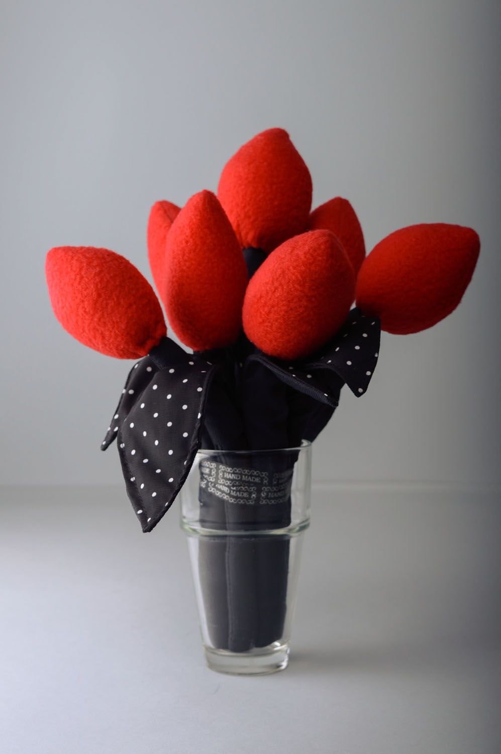 Bouquet de fleurs artificielles tulipes en molleton photo 1