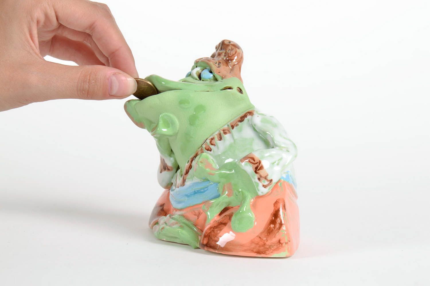 Keramik Spardose Frosch in Wyschywanka foto 4