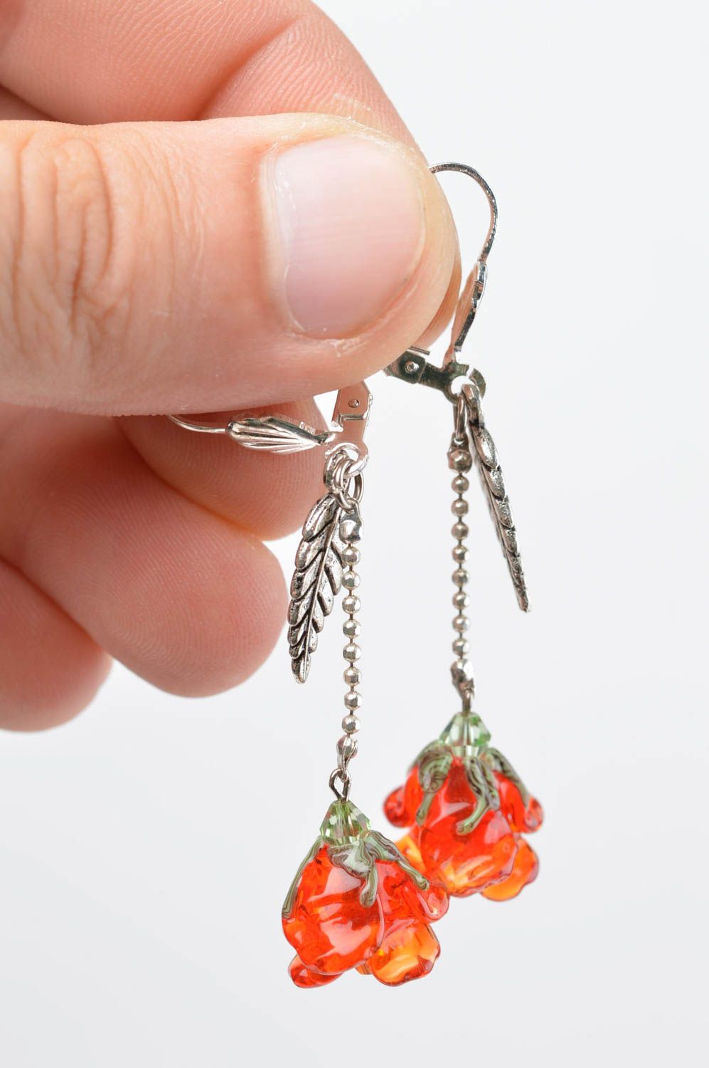 Beautiful handmade glass earrings cool jewelry designs accessories for girls photo 5