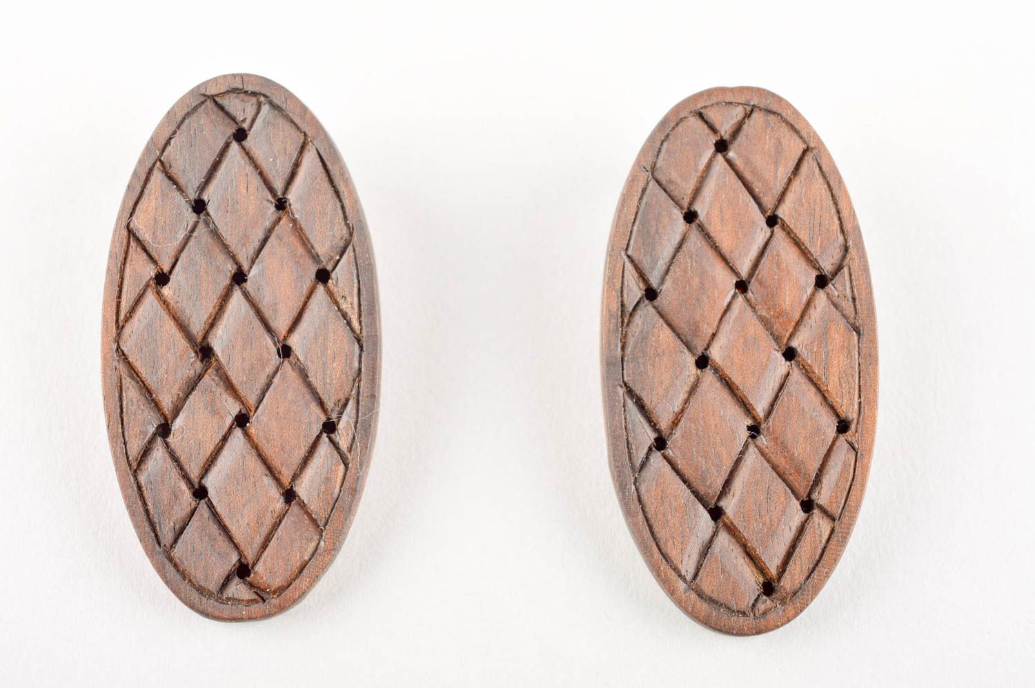 Modische Ohrstecker Holz handmade Damen Ohrringe prächtig Modeschmuck Ohrringe foto 4
