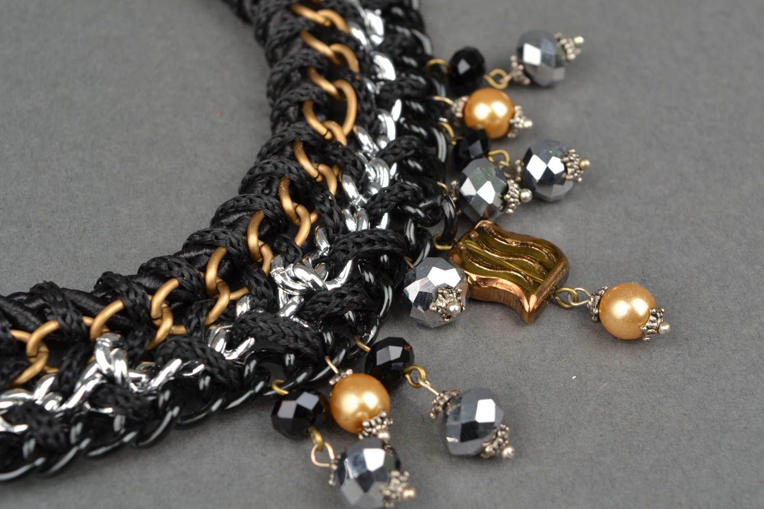 Handmade cord necklace Collar photo 3