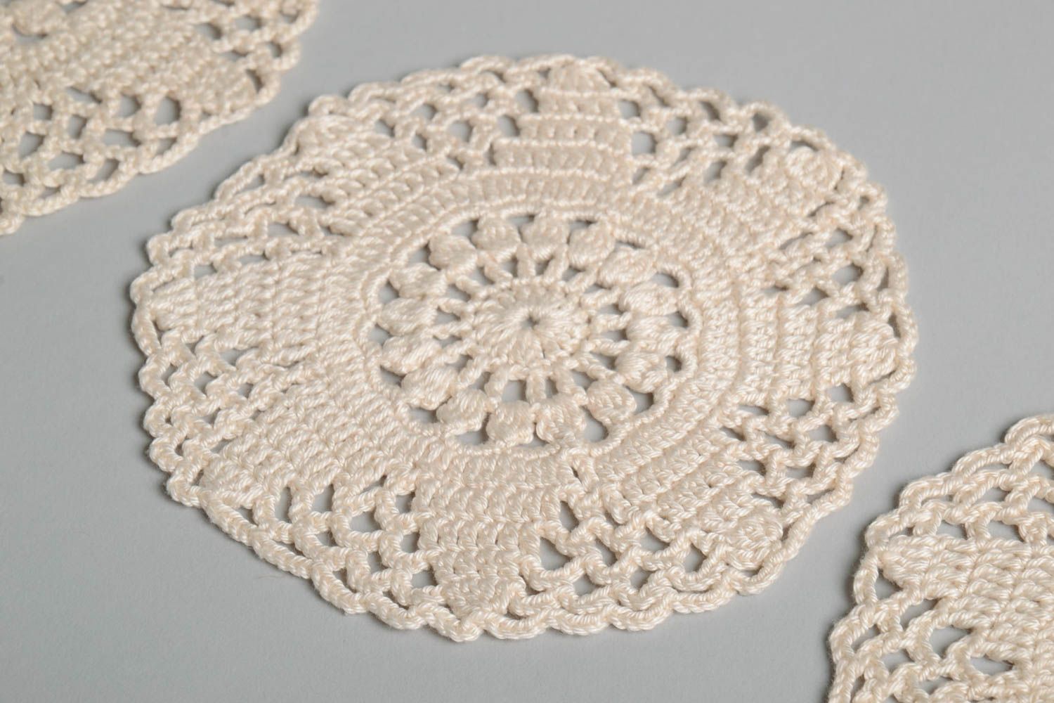 Servilletas tejidas a crochet artesanales elementos decorativos diseño de casa foto 4