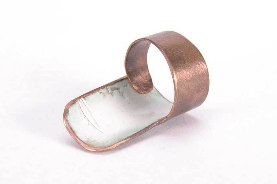 Longo anel de cobre foto 4