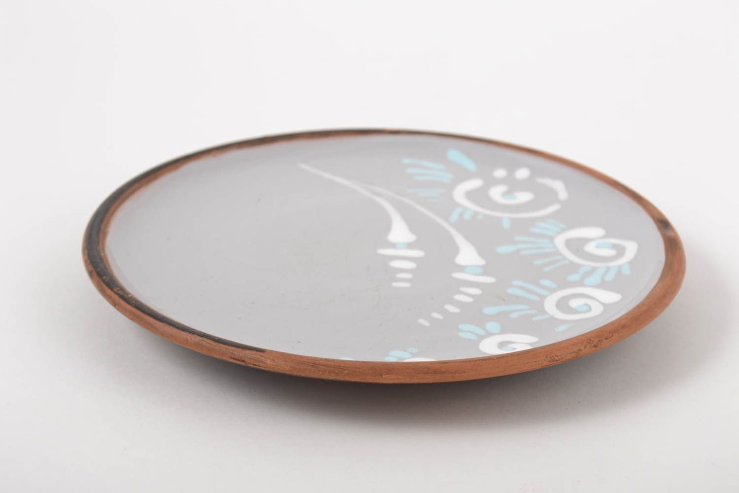 Керамическая тарелка авторского дизайна керамика ручной работы глиняная тарелка  фото 2