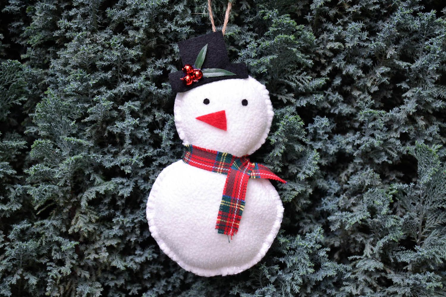Colgante de navidad con forma de muñeco de nieve foto 1