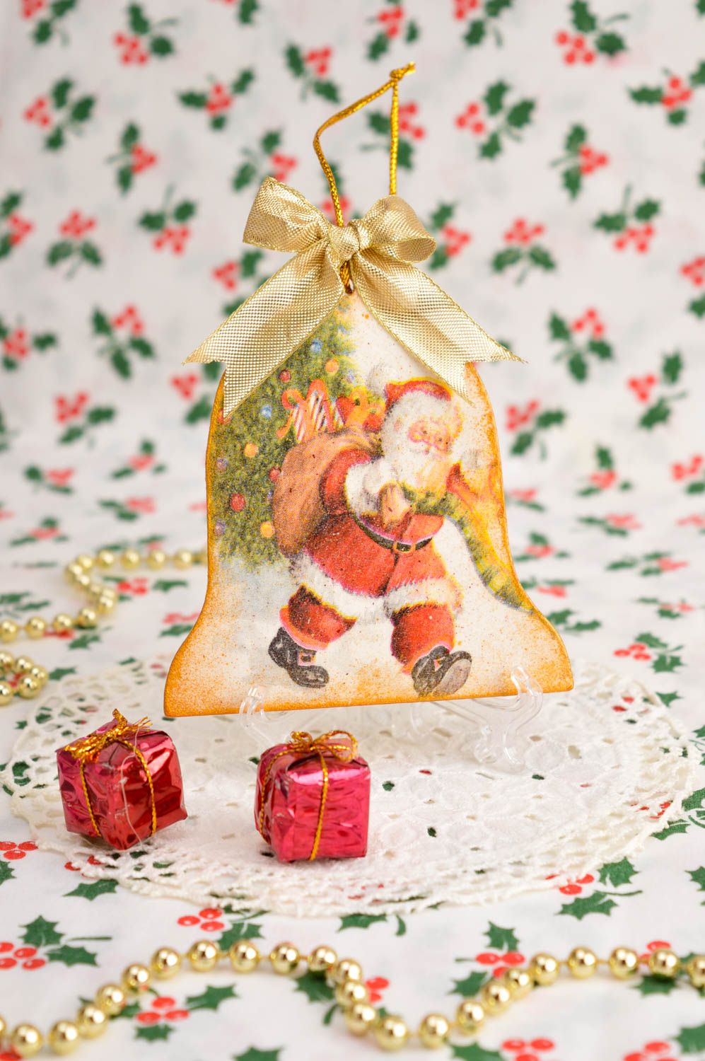 Decoración navideña hecha a mano regalo original elemento decorativo Papá Noel foto 1
