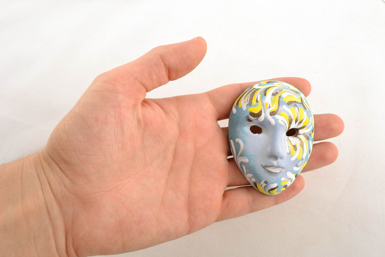 Kühlschrank Magnet aus Ton Maske foto 1