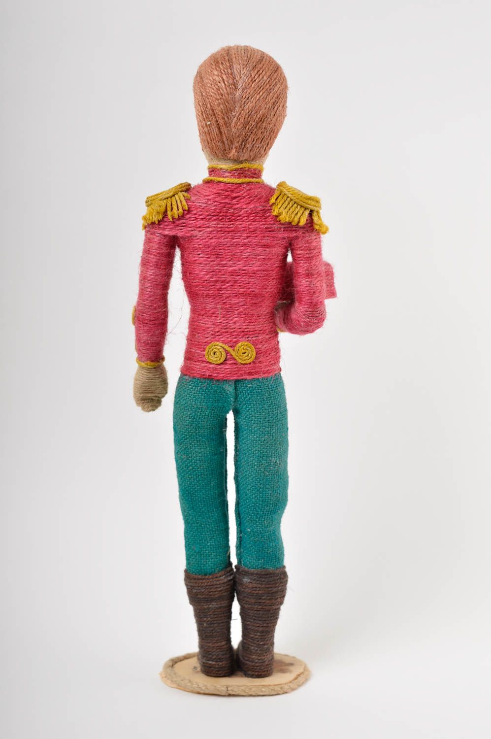 Кукла ручной работы декор для дома кукла из шпагата статуэтка фигурка Гусар фото 5