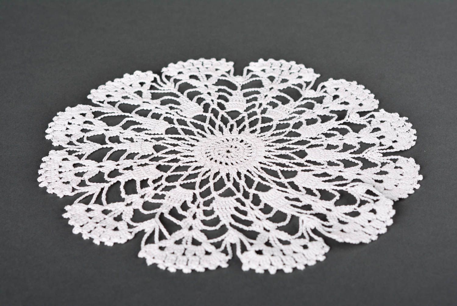 Handmade decorative napkin crocheted kitchen textile stylish cute coaster photo 4