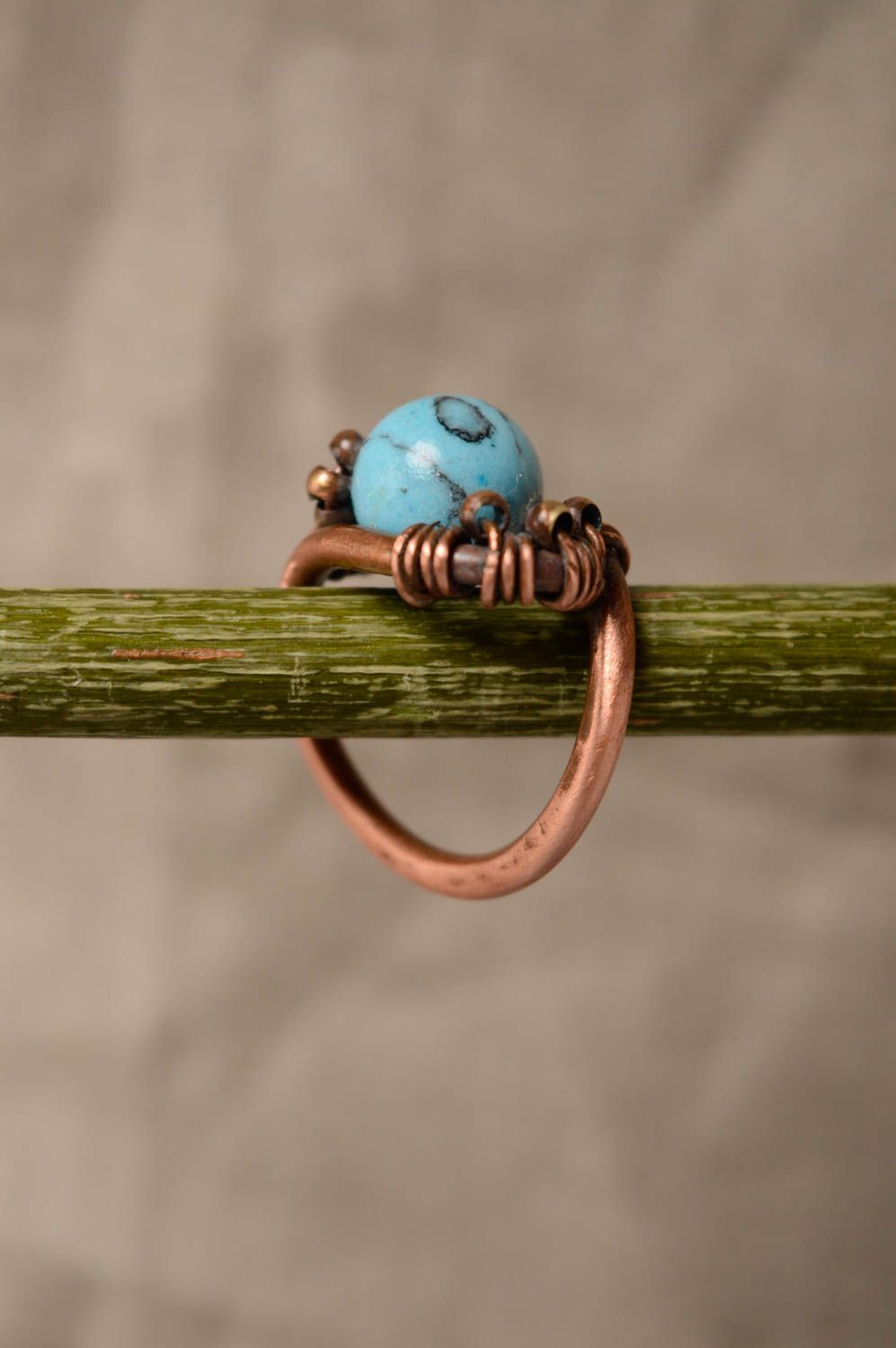 Scarf ring clip with turquoise photo 4