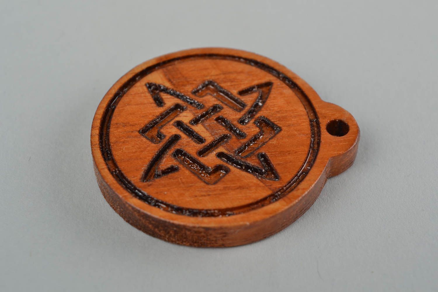 Slavic pendant amulet made of wood handmade pectoral talisman Lada Star photo 4