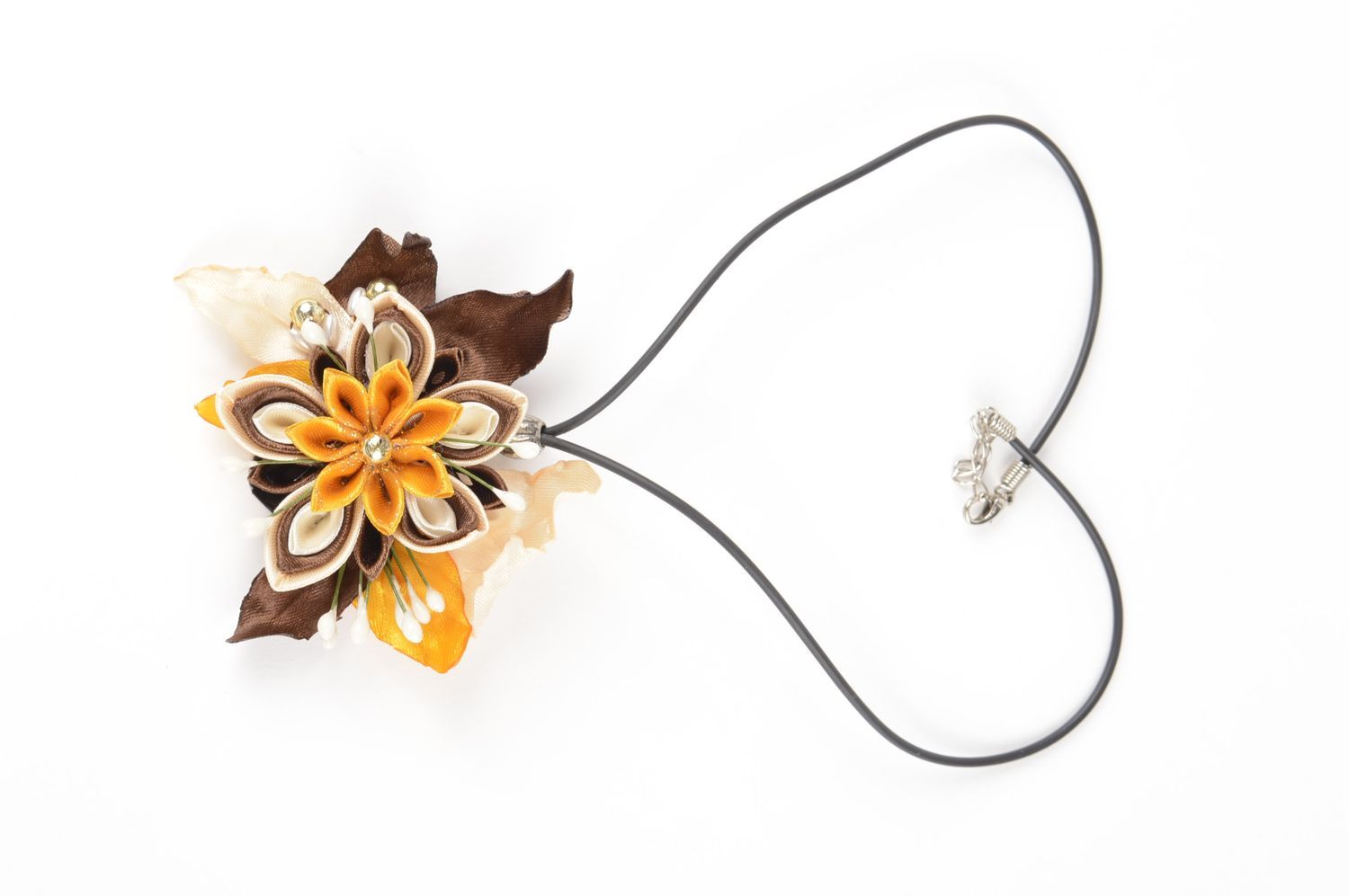 Kettenanhänger Blume handgefertigt Modeschmuck Anhänger Accessoire für Frauen foto 2