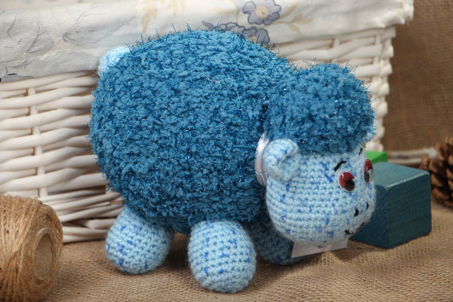 Soft crochet toy lamb photo 5