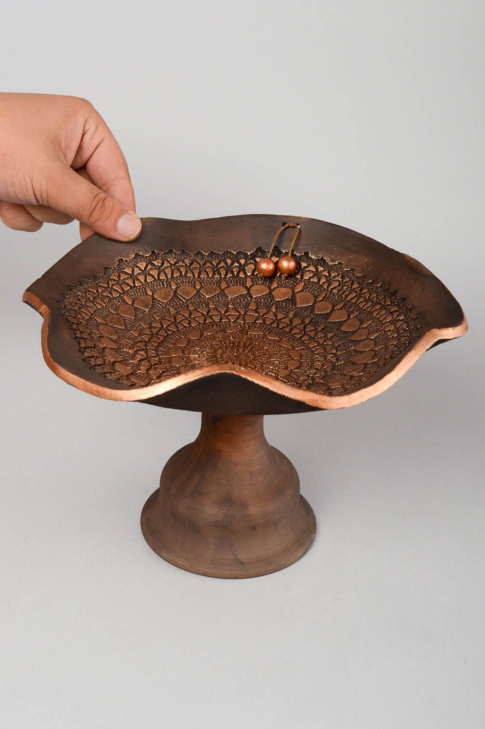 Unusual handmade ceramic fruit bowl tableware ideas pottery works gift ideas photo 5