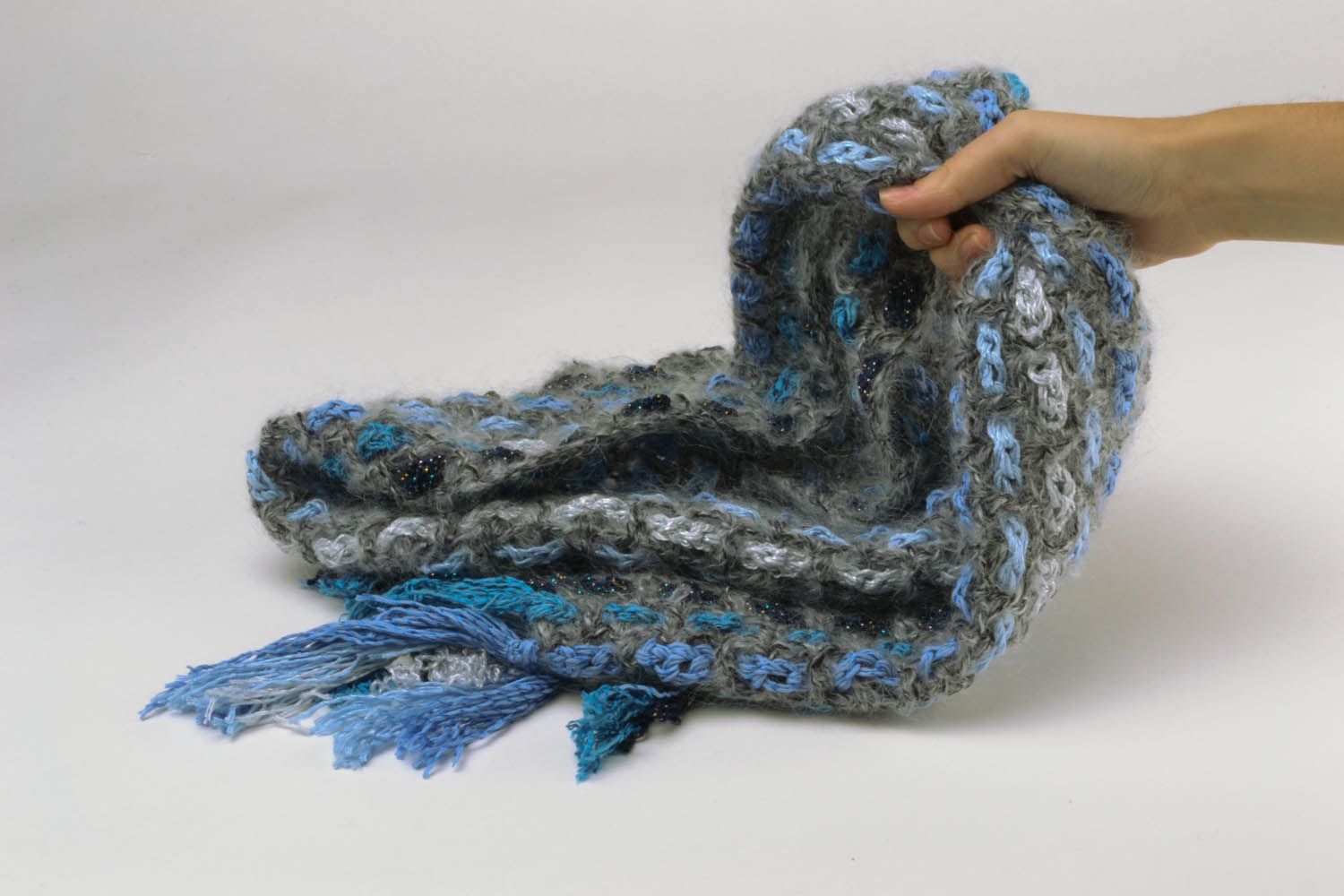 Écharpe d'hiver tricotée faite main  photo 5