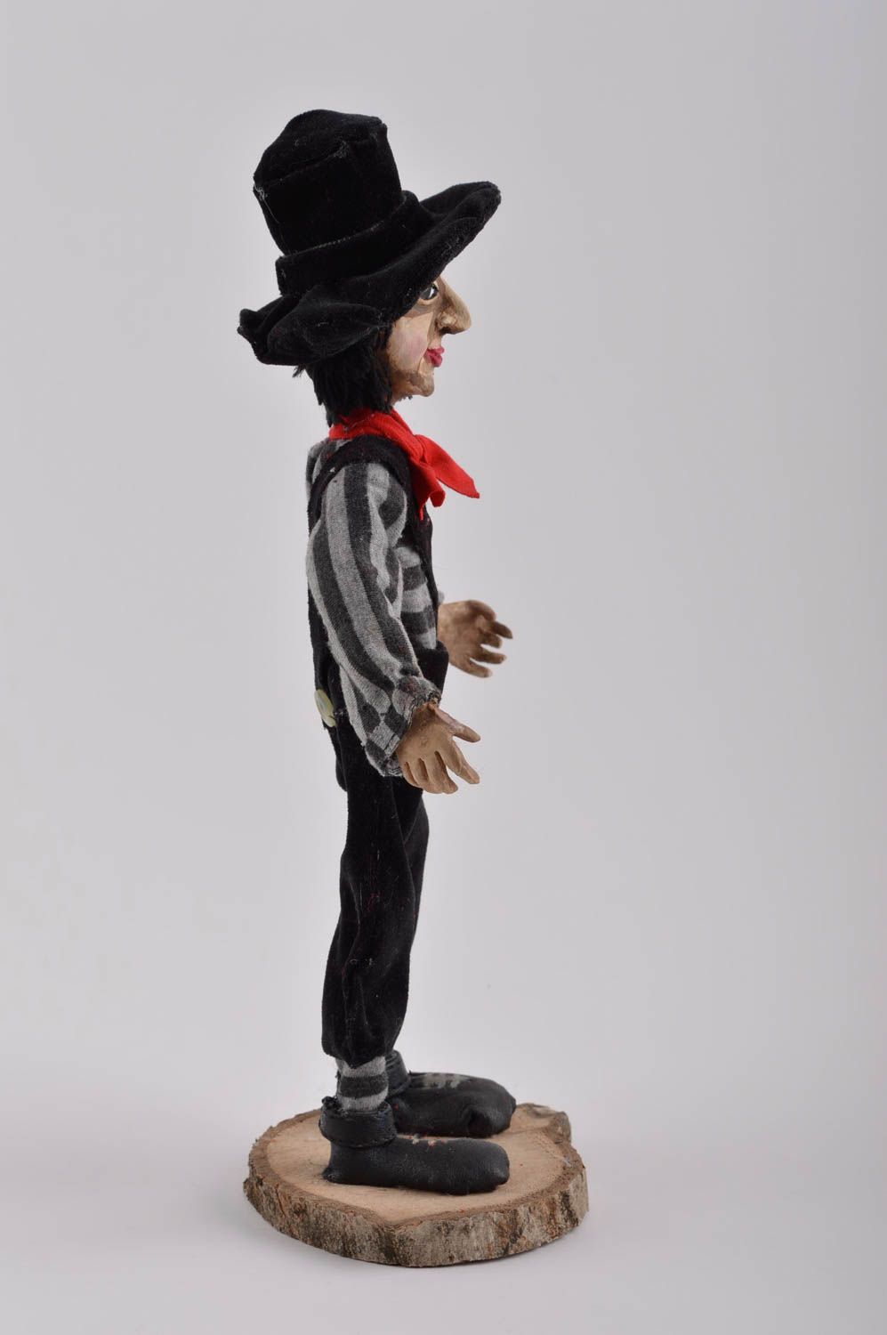 Handmade Designer Puppe Stoff Spielzeug Haus Deko Keramik Puppe Clown originell foto 3