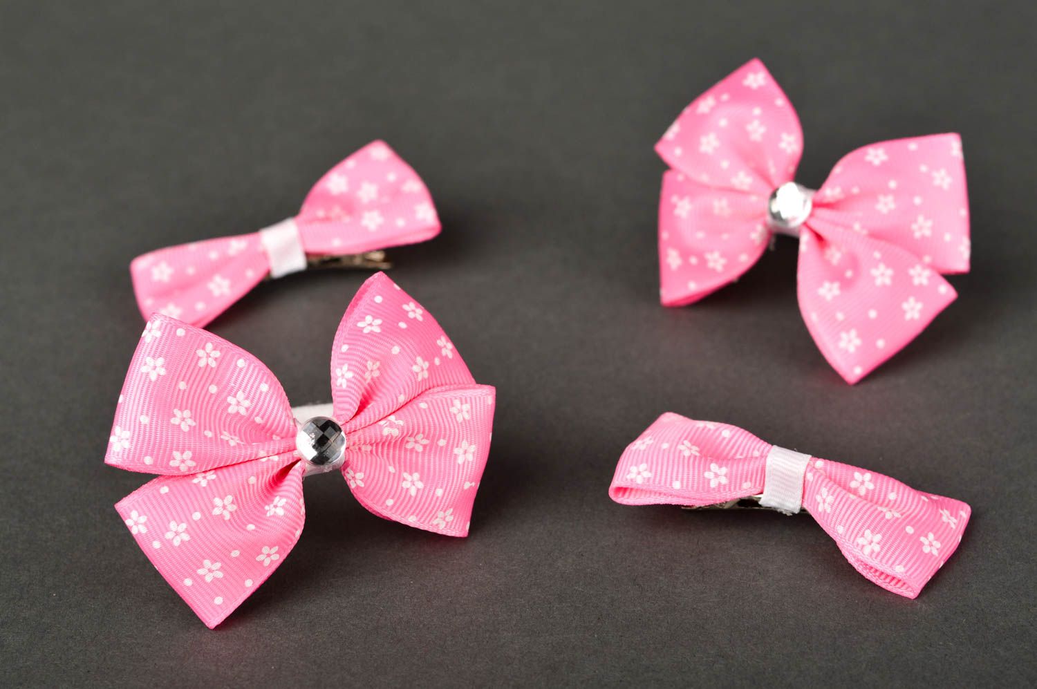 Adornos para el pelo rosados accesorios de moda artesanales regalos para niñas foto 2