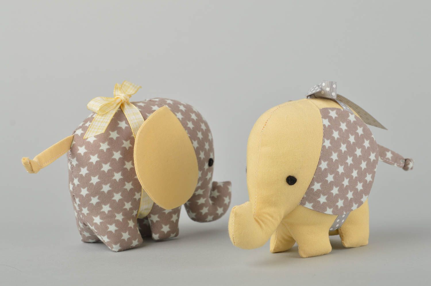 Handmade stylish soft toys 2 unusual textile elephants beautiful home decor photo 5