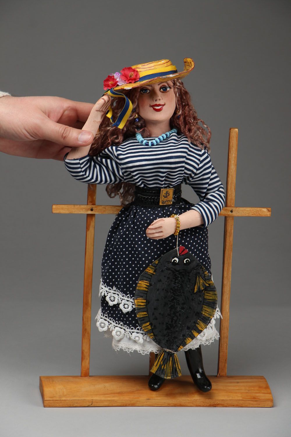 Авторская кукла-морячка  фото 4