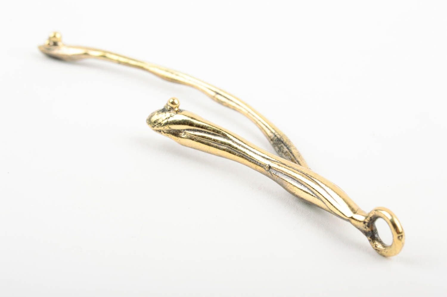 Unusual brass pendant handmade metal jewelry beautiful stylish present photo 2