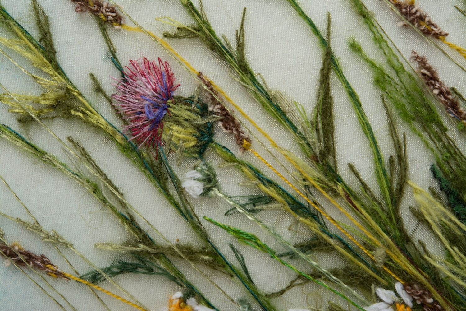 Embroidered picture Thistle photo 4