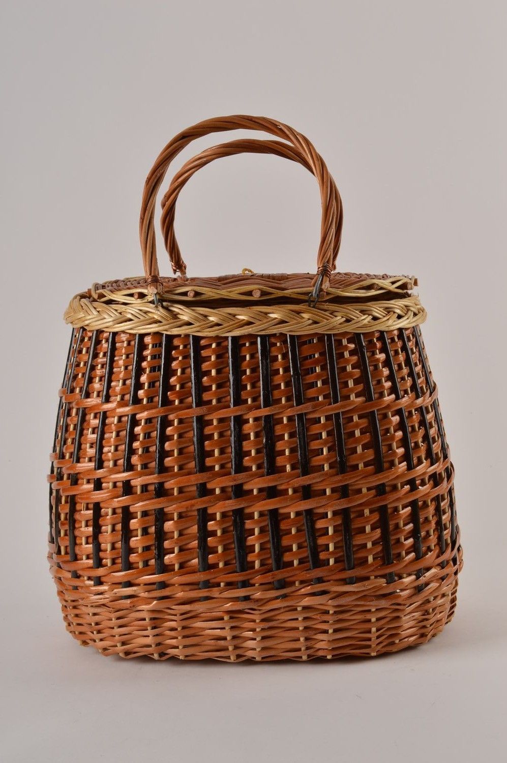 Handmade woven cute basket beautiful designer woven basket designer basket photo 3