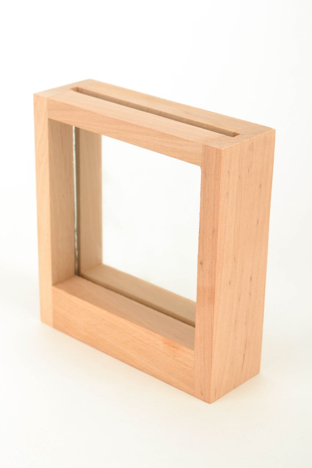 Wooden craft blank for two-sided photo frame photo 1