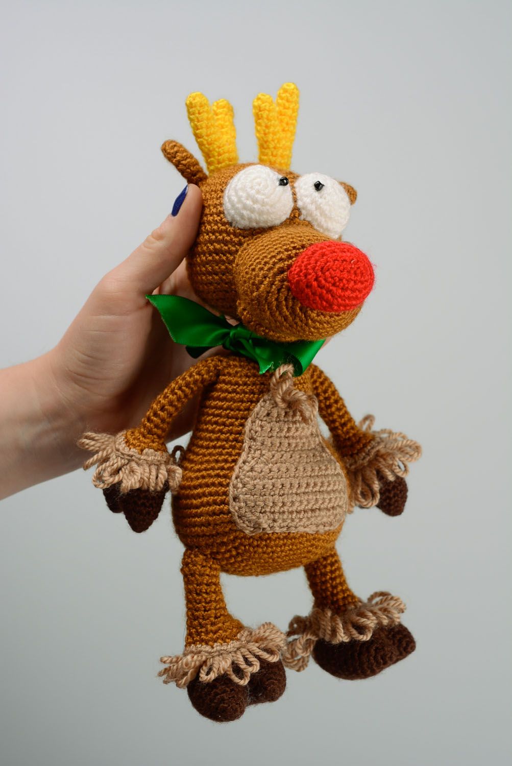 Cristmas crochet toy Rudolph Reindeer photo 3